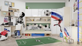 Антресоль на шкаф 3-х створчатый Футбол ЧМ (Белый/корпус Клен) в Барабинске - barabinsk.katalogmebeli.com | фото 2