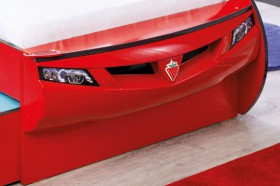 CARBED Кровать-машина Coupe с выдвижной кроватью Red 20.03.1306.00 в Барабинске - barabinsk.katalogmebeli.com | фото 2