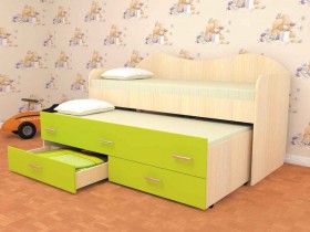 Кровать детская Нимфа двухместная 2.0 Венге/Дуб молочный в Барабинске - barabinsk.katalogmebeli.com | фото 2