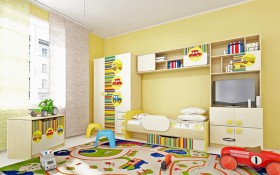 Детская комната Клаксон (Бежевый/корпус Клен) в Барабинске - barabinsk.katalogmebeli.com | фото 2