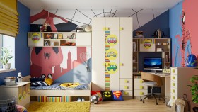 Детская комната Клаксон (Бежевый/корпус Клен) в Барабинске - barabinsk.katalogmebeli.com | фото 1