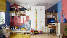 Детская комната Клаксон без машинок (Белый/корпус Клен) в Барабинске - barabinsk.katalogmebeli.com | фото 1