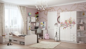 Детская комната Совушки (Белый/корпус Выбеленное дерево) в Барабинске - barabinsk.katalogmebeli.com | фото 5