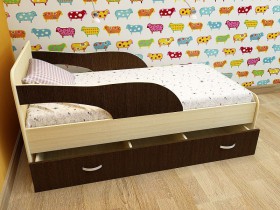 Кровать детская Максимка Млечный дуб/Венге в Барабинске - barabinsk.katalogmebeli.com | фото