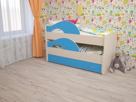Кровать детская Радуга 1600 Млечный дуб/Венге в Барабинске - barabinsk.katalogmebeli.com | фото 4
