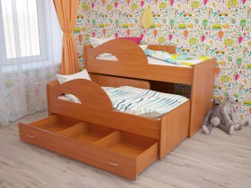 Кровать детская Радуга 1600 Млечный дуб/Венге в Барабинске - barabinsk.katalogmebeli.com | фото 6