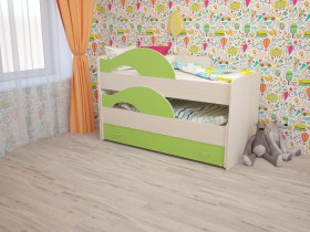 Кровать детская Радуга 1600 Млечный дуб/Венге в Барабинске - barabinsk.katalogmebeli.com | фото 8