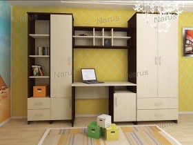 Детская Студент Комплект мебели (Дуб сонома/Белый) в Барабинске - barabinsk.katalogmebeli.com | фото
