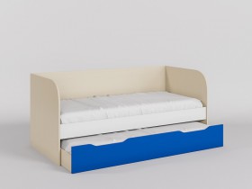 Диван-кровать Скай люкс (Синий/Белый/корпус Клен) в Барабинске - barabinsk.katalogmebeli.com | фото