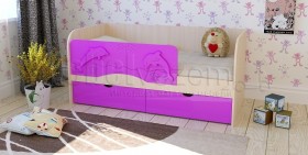 Друзья Кровать детская 2 ящика 1.6 Фиолетовый глянец в Барабинске - barabinsk.katalogmebeli.com | фото