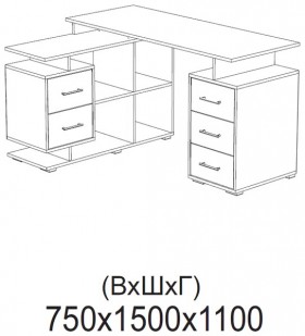 Компьютерный стол угловой СКМУ-3 белый в Барабинске - barabinsk.katalogmebeli.com | фото 2