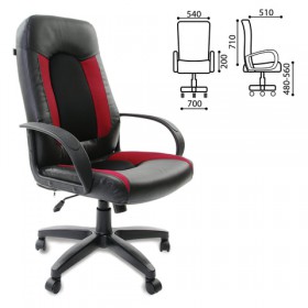 Кресло офисное BRABIX Strike EX-525 (черно-красный) в Барабинске - barabinsk.katalogmebeli.com | фото