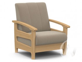 Кресло для отдыха Омега (бук лак/CATANIA LATTE) в Барабинске - barabinsk.katalogmebeli.com | фото 1