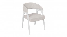 Кресло «Техас 1» (Белый матовый/Шенилл Estetica Vanille №220) в Барабинске - barabinsk.katalogmebeli.com | фото