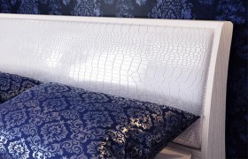 Кровать "Мона" (вудлайн кремовый/Аруша венге/подъ-мех/1464) в Барабинске - barabinsk.katalogmebeli.com | фото 5