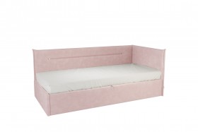 Кровать 0.9 Альба Тахта (Нежно-розовый велюр) в Барабинске - barabinsk.katalogmebeli.com | фото