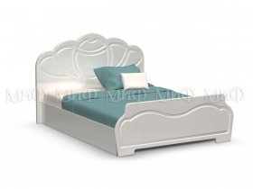 Кровать 1,4м Гармония (Белый/Белый глянец) в Барабинске - barabinsk.katalogmebeli.com | фото