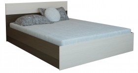Кровать 1,4м Юнона с настилом (Венге / Дуб) в Барабинске - barabinsk.katalogmebeli.com | фото 2