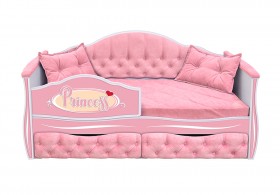 Кровать 160 серии Иллюзия 2 ящика 15 Бледно-розовый (подушки) в Барабинске - barabinsk.katalogmebeli.com | фото