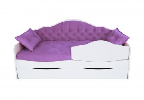 Кровать 170 серии Иллюзия Лайт 1 ящик 32 Фиолетовый (подушки) в Барабинске - barabinsk.katalogmebeli.com | фото 1