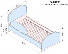 Кровать 180 Атлет 76 Зелёный (мягкий бортик) в Барабинске - barabinsk.katalogmebeli.com | фото 2