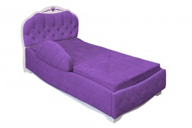 Кровать 190 Гармония Lux 32 Фиолетовый (мягкий бортик) в Барабинске - barabinsk.katalogmebeli.com | фото