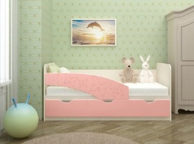 Кровать Бабочки 1,6м (Розовый металлик) в Барабинске - barabinsk.katalogmebeli.com | фото