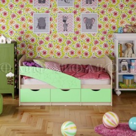 Кровать Бабочки 1,6м (Салат матовый) в Барабинске - barabinsk.katalogmebeli.com | фото 1