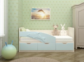Кровать детская 1,6м Дельфин (Розовый металлик) в Барабинске - barabinsk.katalogmebeli.com | фото