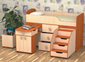 Кровать детская Фея 1.6 Венге/Дуб молочный в Барабинске - barabinsk.katalogmebeli.com | фото 3