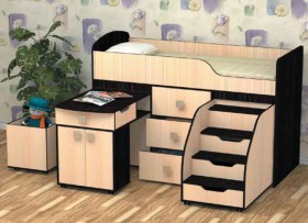 Кровать детская Фея 1.6 Венге/Дуб молочный в Барабинске - barabinsk.katalogmebeli.com | фото 6