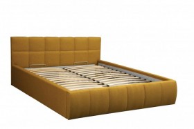 Кровать "Диана" ш. 1400 (Н=820мм) (жаккард горчица) в Барабинске - barabinsk.katalogmebeli.com | фото
