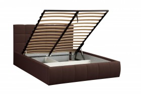 Кровать "Диана" ш. 1600 (Н=1010мм) (жаккард шоколад) в Барабинске - barabinsk.katalogmebeli.com | фото