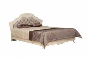 Кровать двойная "Кантри" (вудлайн кремовый/патина/ортопед/1820) в Барабинске - barabinsk.katalogmebeli.com | фото