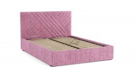 Кровать Гамма ш. 1400 (с основанием для хранения) (велюр тенерифе розовый) в Барабинске - barabinsk.katalogmebeli.com | фото 2