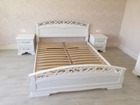 Кровать Грация-1 из массива сосны 1400*2000 Орех в Барабинске - barabinsk.katalogmebeli.com | фото 13