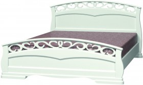 Кровать Грация-1 из массива сосны 1600*2000 Белый античный в Барабинске - barabinsk.katalogmebeli.com | фото 5