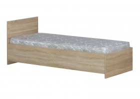 Кровать одинарная 800-2 без матраса (прямые спинки) Дуб Сонома в Барабинске - barabinsk.katalogmebeli.com | фото 1