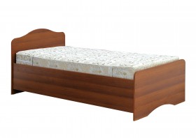 Кровать одинарная 900-1 без матраса (круглые спинки) Орех Таволато в Барабинске - barabinsk.katalogmebeli.com | фото