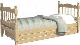 Кровать одинарная Аленка из массива сосны 800*1890 Сосна в Барабинске - barabinsk.katalogmebeli.com | фото
