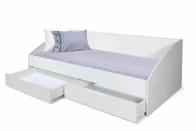 Кровать одинарная "Фея - 3" (симметричная) New/(белый / белый / ДВПО: белый) в Барабинске - barabinsk.katalogmebeli.com | фото 3