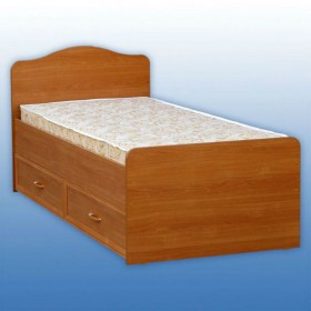 Кровать одинарная 800-2 без матраса (прямые спинки) Дуб Сонома в Барабинске - barabinsk.katalogmebeli.com | фото 2