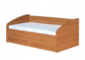Кровать с ящиками с задней спинкой 900-1 без матраса Вишня Оксфорд в Барабинске - barabinsk.katalogmebeli.com | фото