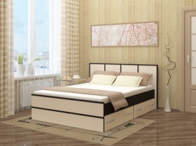Кровать Сакура с настилом и ящиками 0,9 (Венге/Лоредо) в Барабинске - barabinsk.katalogmebeli.com | фото 2