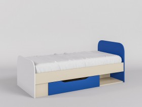 Кровать Скай 1650х750 (Синий/Белый/корпус Клен) в Барабинске - barabinsk.katalogmebeli.com | фото