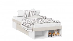 Кровать «Сканди» с ящиком Дуб Гарден/Белый в Барабинске - barabinsk.katalogmebeli.com | фото