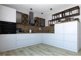 Модульная кухня Бронкс 1,8 м (Кварц) в Барабинске - barabinsk.katalogmebeli.com | фото 5