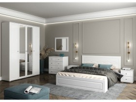 Модульная спальня Барселона (Белый/Белый глянец) в Барабинске - barabinsk.katalogmebeli.com | фото 1