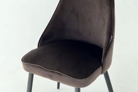 Набор стульев Милан 2 шт (кофе велюр/белый) в Барабинске - barabinsk.katalogmebeli.com | фото 3