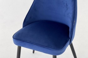 Набор стульев Милан 2 шт (синий велюр/белый) в Барабинске - barabinsk.katalogmebeli.com | фото 5